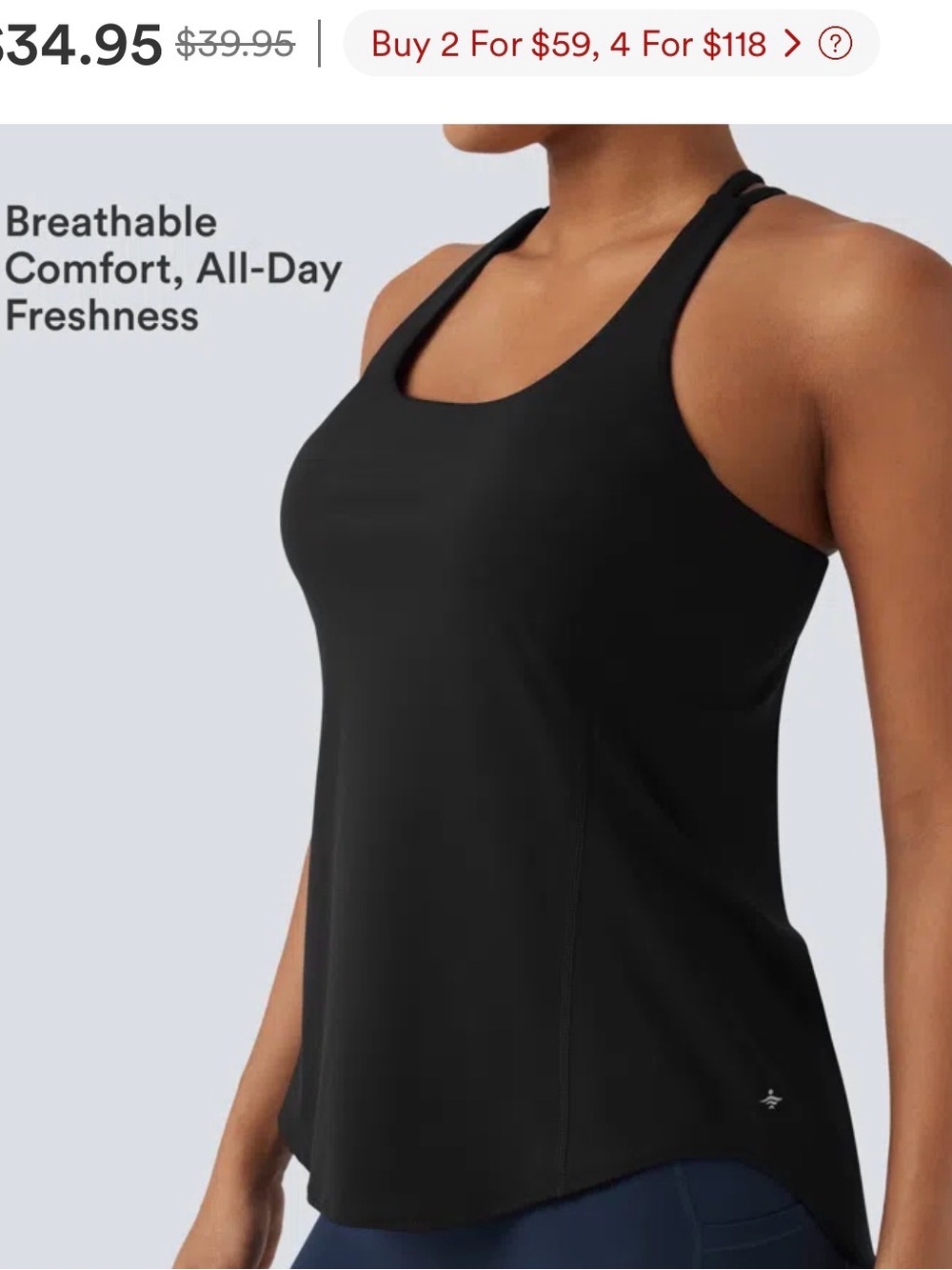 Halara top with built in bra - Picture 6 of 11